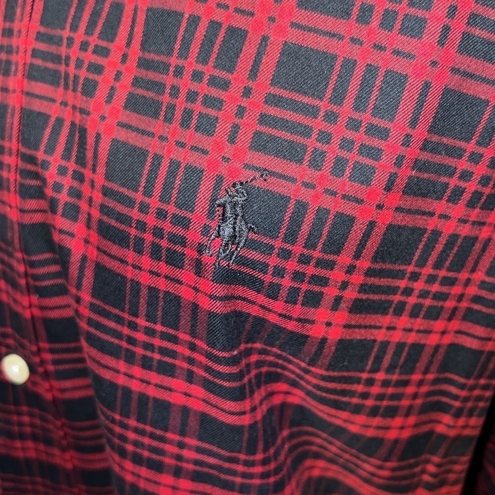 Men’s Ralph Lauren Blake 2-Ply Cotton Long Sleeve Button Plaid Shirt M - Picture 2 of 5